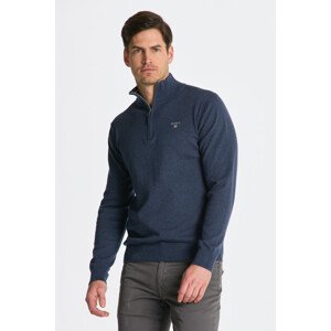 SVETER GANT CLASSIC COTTON HALF ZIP modrá S