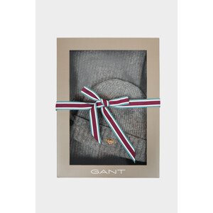 ČAPICA GANT D1. BEANIE SCARF GIFT BOX DARK GREY MELANGE