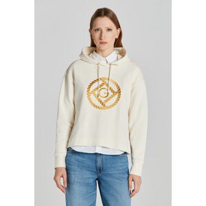 MIKINA GANT D2. ROPE ICON HOODIE biela M