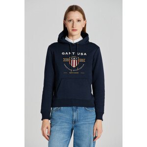 MIKINA GANT D1. BANNER SHIELD HOODIE modrá S