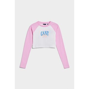 TOP GANT SLIM RAGLAN CONTRAST LS TOP ružová 176
