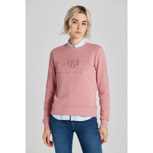 MIKINA GANT REG TONAL SHIELD C-NECK SWEAT ružová S