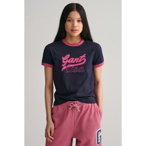 TRIČKO GANT CROPPED GANT USA SS T-SHIRT modrá 176