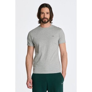 TRIČKO GANT SLIM SHIELD SS T-SHIRT šedá XXXL