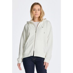 MIKINA GANT REL SHIELD ZIP HOODIE biela M