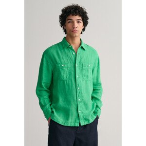 KOŠEĽA GANT REL GMNT DYED LINEN SHIRT zelená XXXL