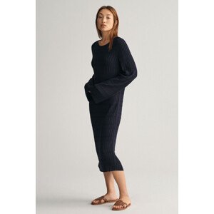 ŠATY GANT TEXTURED KNIT DRESS modrá M