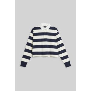 POLOKOŠEĽA GANT STRIPED CROPPED RUGGER EVENING BLUE