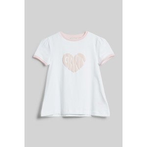 TRIČKO GANT HEART GRAPHIC A-LINE T-SHIRT WHITE