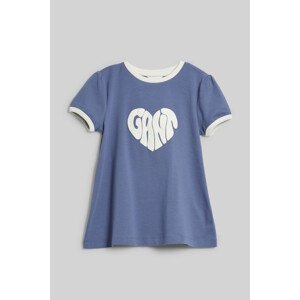 TRIČKO GANT HEART GRAPHIC A-LINE T-SHIRT WASHED BLUE