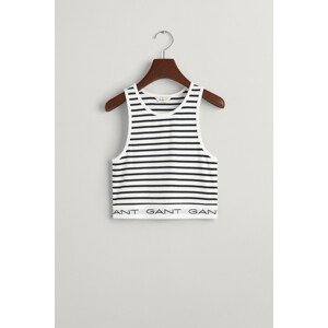 TOP GANT STRIPED RIBBED TANK TOP čierna 158/164