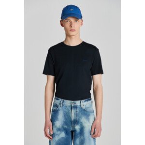 TRIČKO GANT CONTRAST LOGO SS T-SHIRT BLACK