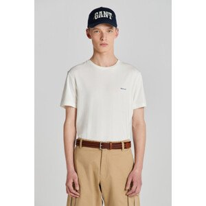 TRIČKO GANT CONTRAST LOGO SS T-SHIRT EGGSHELL