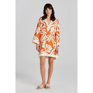 ŠATY GANT REL PALM PRINT CAFTAN PUMPKIN ORANGE
