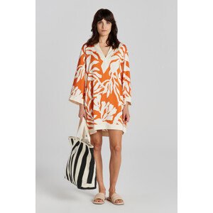 ŠATY GANT REL PALM PRINT CAFTAN PUMPKIN ORANGE