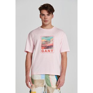 TRIČKO GANT WASHED GRAPHIC SS T-SHIRT CALIFORNIA PINK