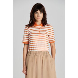 POLOKOŠEĽA GANT SLIM STRIPED SHIELD SS PIQUE POLO PUMPKIN ORANGE