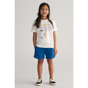 ŠORTKY GANT LINEN FRILL SHORTS LAPIS BLUE