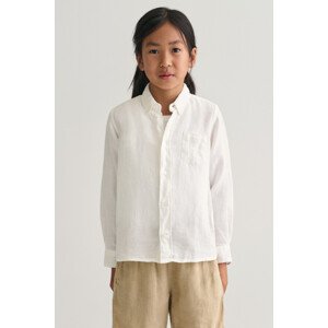 KOŠEĽA GANT REG. LINEN LS B.D. SHIRT WHITE