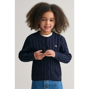 SVETER GANT SHIELD COTTON CABLE CARDIGAN modrá 122/128