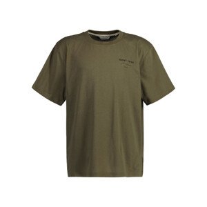 TRIČKO GANT GRAPHIC SCRIPT RELAXED T-SHIRT JUNIPER GREEN