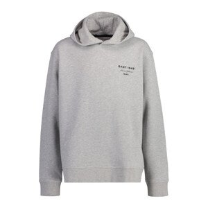 MIKINA GANT GRAPHIC SCRIPT RELAXED HOODIE šedá 134/140