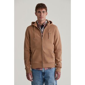 MIKINA GANT REG SHIELD FULL ZIP HOODIE WARM KHAKI