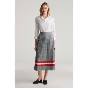 SUKŇA GANT CHECK PRINT PLEATED SKIRT EVENING BLUE