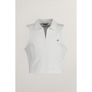 TRIČKO GANT SLIM PIQUE TOP WHITE