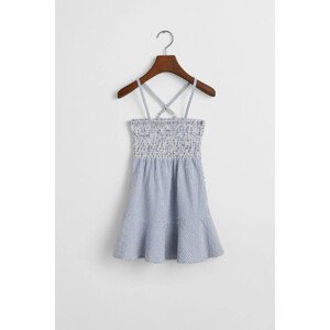 ŠATY GANT STRIPED SEERSUCKER DRESS RICH BLUE