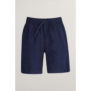 ŠORTKY GANT COTTON LINEN SHORTS MARINE