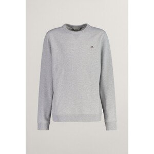 TRIČKO GANT SHIELD COTTON SLUB C-NECK LIGHT GREY MELANGE