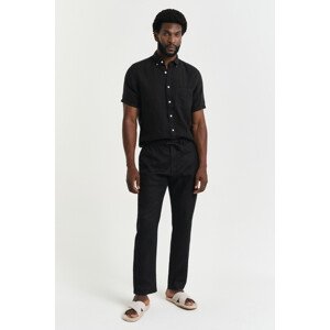 NOHAVICE GANT RELAXED LINEN DS PANTS BLACK