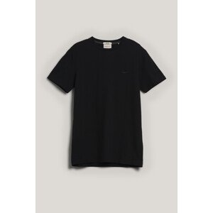 TRIČKO GANT SLIM CONTRAST PIQUE SS TSHIRT BLACK