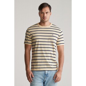 TRIČKO GANT STRIPED SS TSHIRT DUSTY LIGHT YELLOW