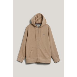 MIKINA GANT REG SHIELD FULL ZIP HOODIE DRY SAND