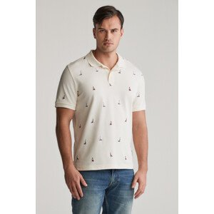 POLOKOŠEĽA GANT EMBROIDERED GRAPHIC POLO CREAM