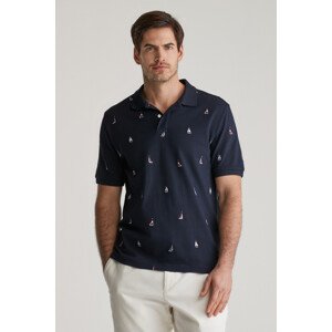 POLOKOŠEĽA GANT EMBROIDERED GRAPHIC POLO EVENING BLUE