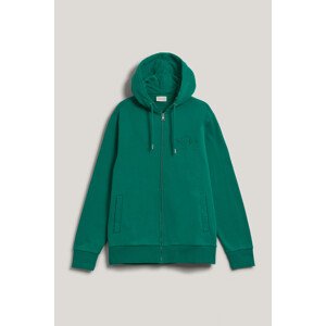 MIKINA GANT REG TONAL SHIELD FULL ZIP HOODIE DEEP GREEN