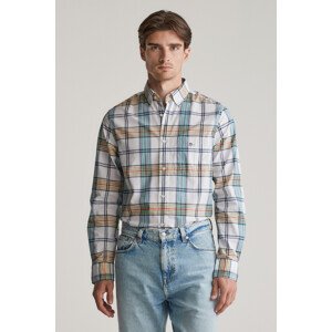 KOŠEĽA GANT REG CLASSIC POPLIN CHECK SHIRT WHITE
