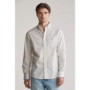 KOŠEĽA GANT REG MICRO PRINT SHIRT EGGSHELL