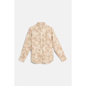 KOŠEĽA GANT REG BOTANICAL PRINT LINEN SHIRT DRY SAND