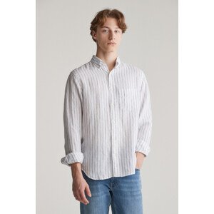 KOŠEĽA GANT REG LINEN STRIPE SHIRT WHITE