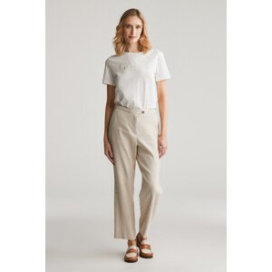 NOHAVICE GANT STRETCH LINEN TAILORED PANT SOFT OAT