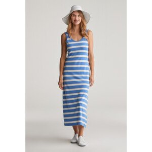 ŠATY GANT STRIPED TANK TOP JERSEY MIDI DRESS PERFECT BLUE