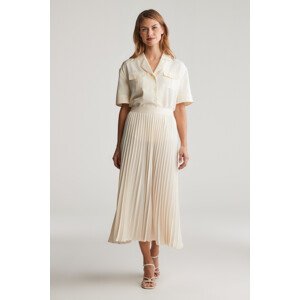 SUKŇA GANT PLEATED SKIRT CREAM