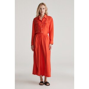 SUKŇA GANT HABOTAI SILK SKIRT ORANGE RED