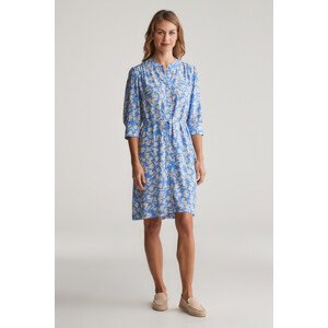 ŠATY GANT REG FLORAL PRINT SS SHIRT DRESS PERFECT BLUE