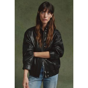 BUNDA GANT LEATHER HARRINGTON BLACK