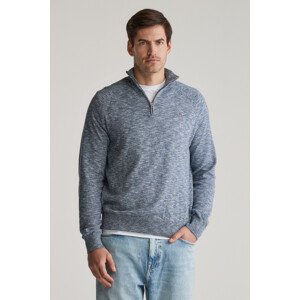 SVETER GANT COTTON SLUB HALF ZIP DUSTY BLUE SEA